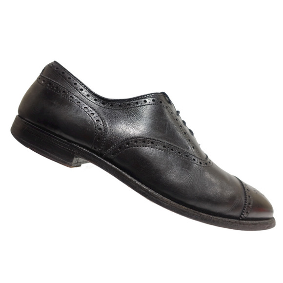 ALDEN Men Dress Shoe 909 Brogued Black 12 A/C Narrow 11.5UK/46EU Cap-Toe Oxfords main image 11